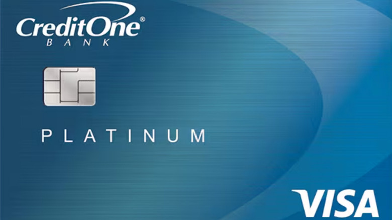close-up of Credit One Platinum Visa for Rebuilding Credit