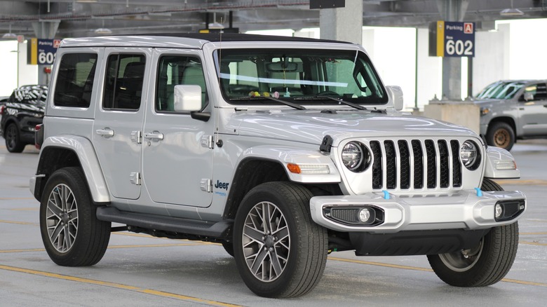 Jeep Wrangler in parking lot