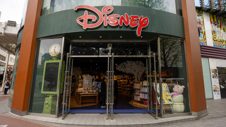open front doors at a Disney store retailer