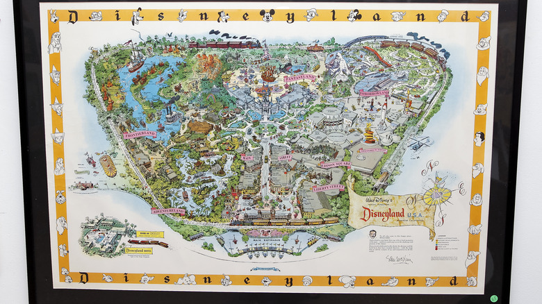 full-color map of Walt Disney's Disneyland USA