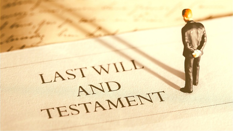 Person reviewing last will
