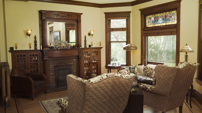 a customized fireplace area