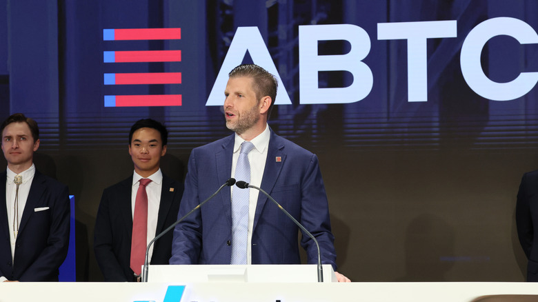 Eric Trump speaking about ABTC on a Nasdaq platform
