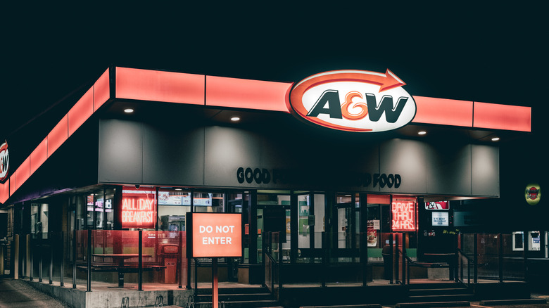 An exterior shot of a Canadian A&W location