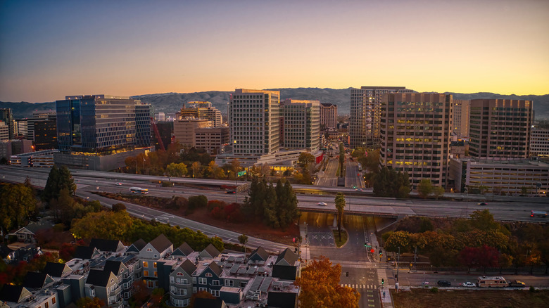 The downtown San Jose skyline.