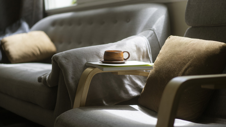 closeup of furniture in living room