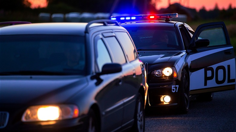 Car pulled over by police