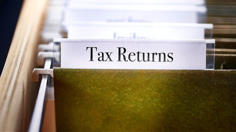 Tab denoting "Tax Returns" documents