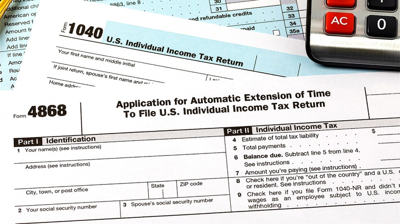 IRS form for tax extension