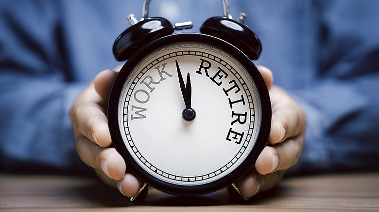 Alarm with "Work" and "Retire"
