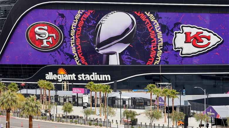 Allegiant Stadium before Super Bowl