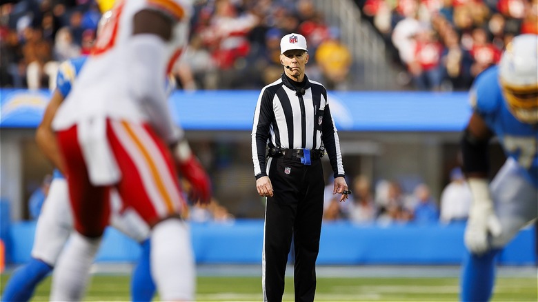 An NFL referee on the field