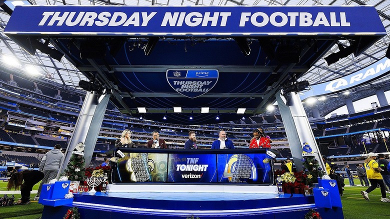 Thursday Night Football commentator stage