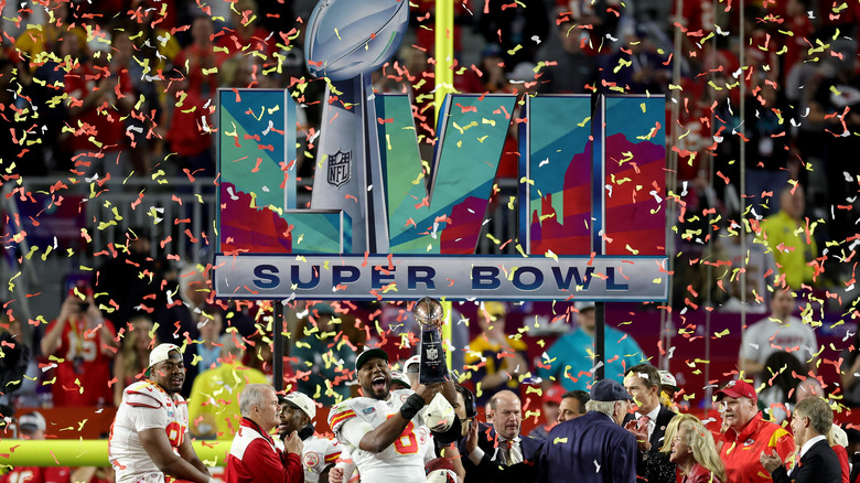 Super Bowl LVII Champions celebrating 