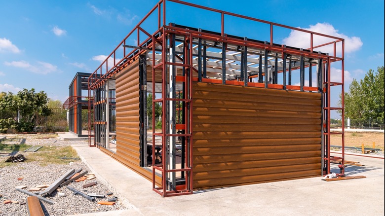 Tiny house under construction