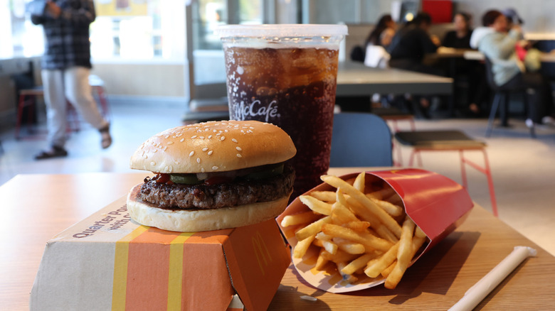 McDonald's quarter pounder meal in Brooklyn, New York location