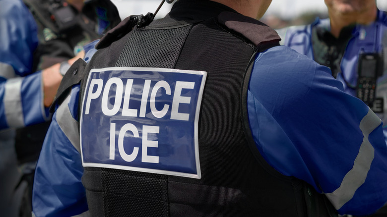 Police ICE officers wearing uniforms