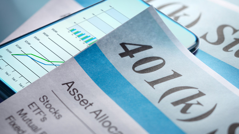 401(k) paper statement.