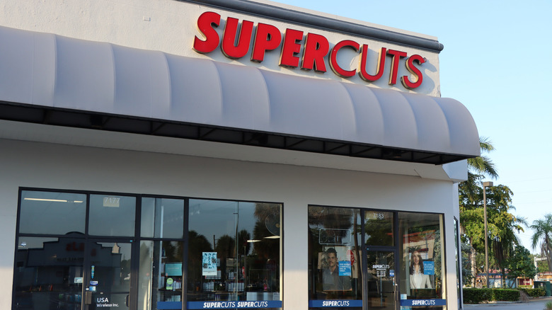 outside a Supercuts hair salon