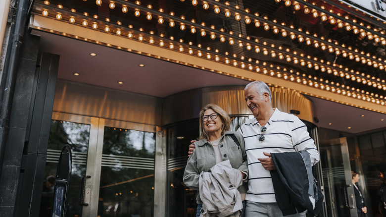 Couple enjoying a trip to the theater