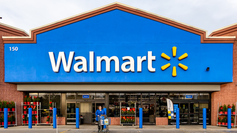 Exterior of a Walmart store