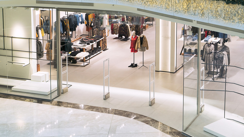 A clothing store at shopping mall.