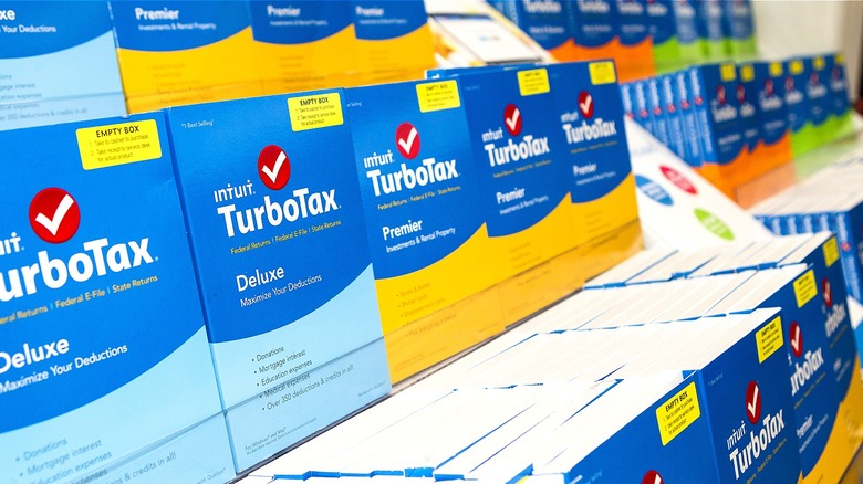 Intuit TurboTax software boxes
