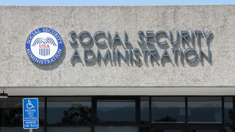 A Social Security Administration office lit by bright sun