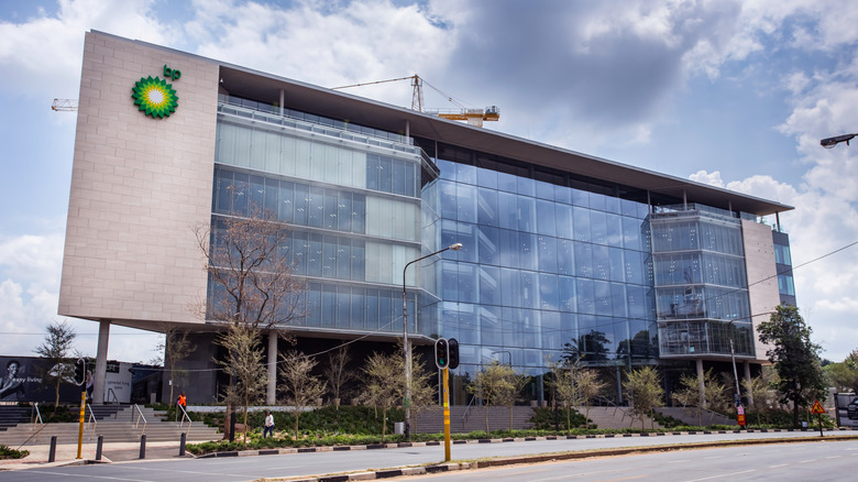 The exterior of a BP building in Johannesburg, South Africa