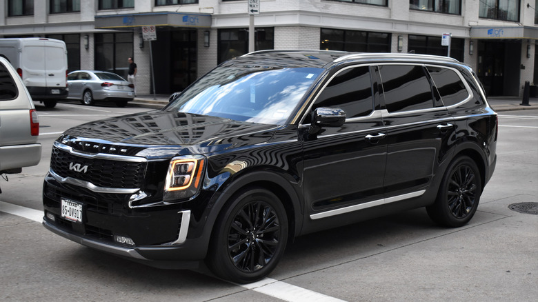 A black Kia Telluride Prestige in Houston, Texas