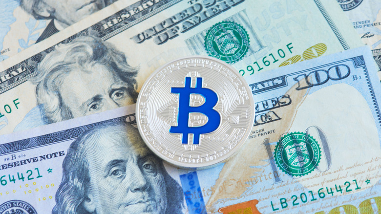 Bitcoin coin over US Dollars