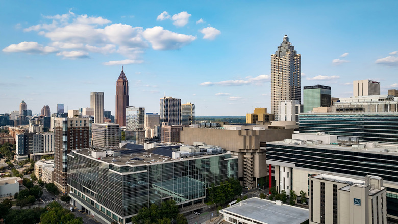 Aerial view of Atlanta skyline