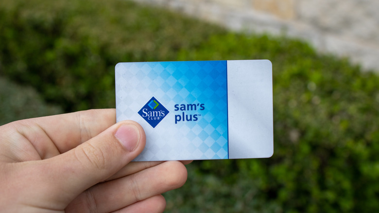 Closeup of Sam's Club Plus member card