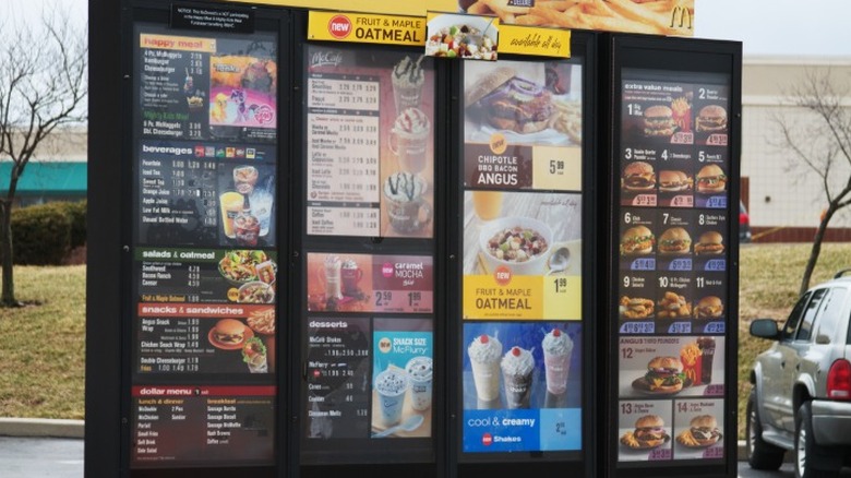 A McDonald's Drive-thru menu is shown in Ohio.