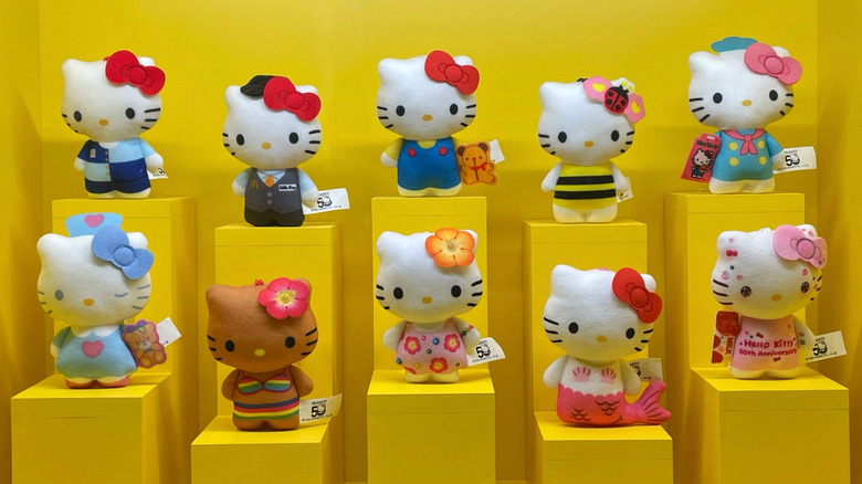 An array of Hello Kitty Happy Meal toys from McDonald's Japan