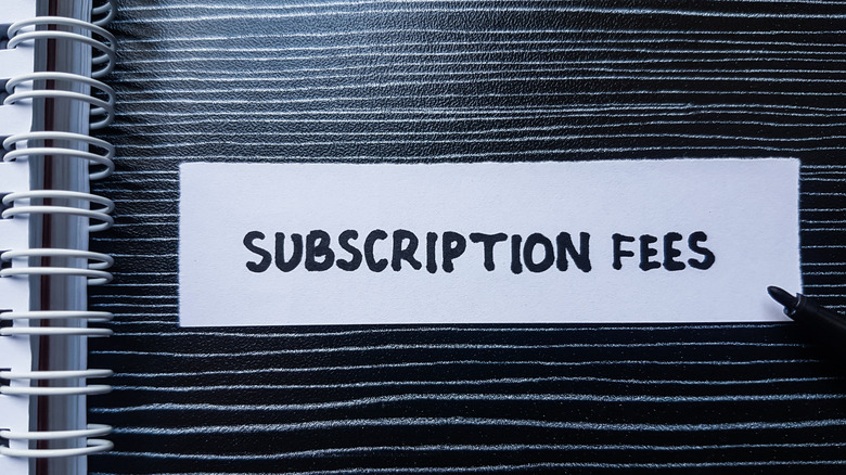 Label spelling subscription fees