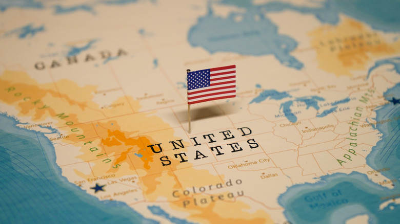 A map of the U.S.