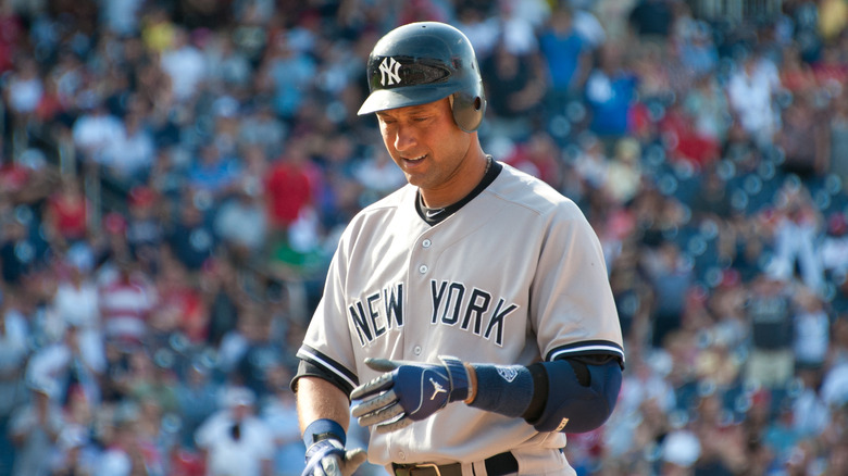 Derek Jeter during the Washington Nationals - New York Yankees game.