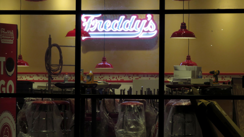 Interior of a Freddy's restaurant