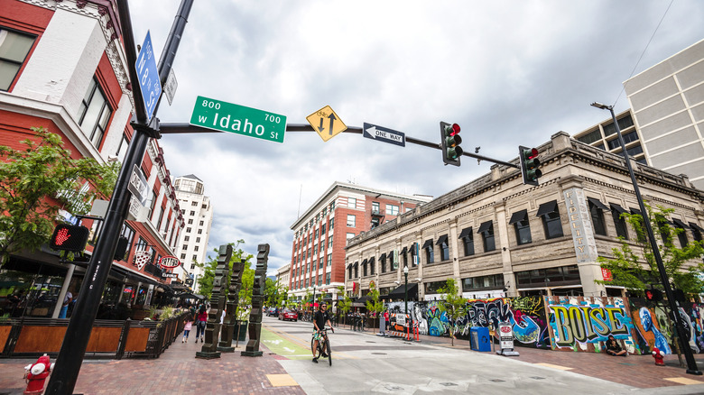 A street in downtown Boise
