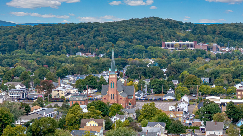Aerial view of Wallingford, Connecticut