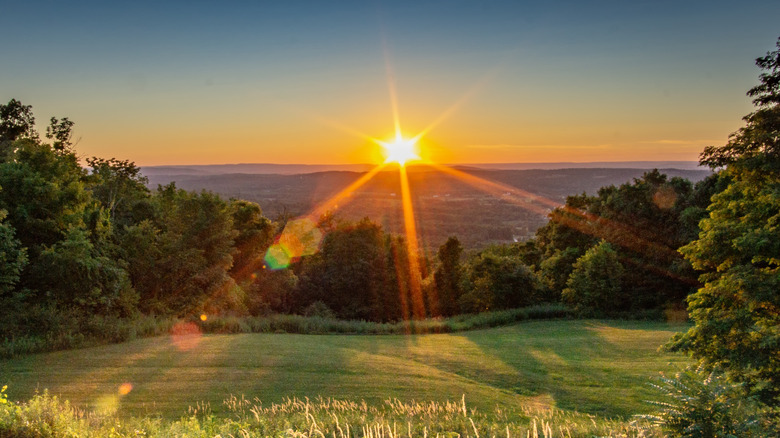 Sunset over Mount Peter in the Warwick Valley.