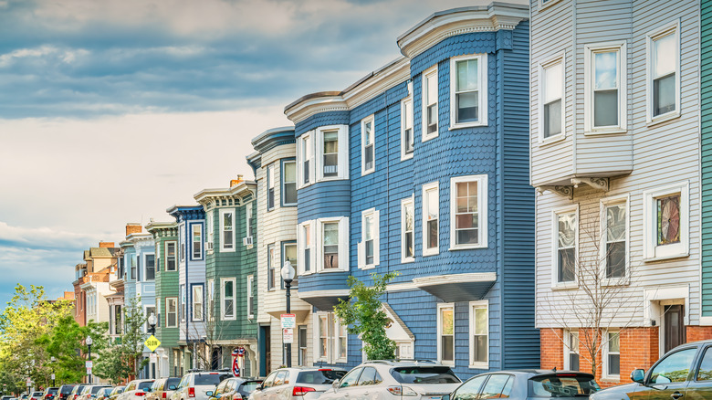 Row of townhouses in Boston, Massachusetts