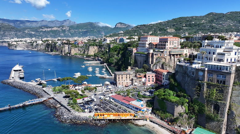 Sorrento Coast At Sorrento In Naples Italy