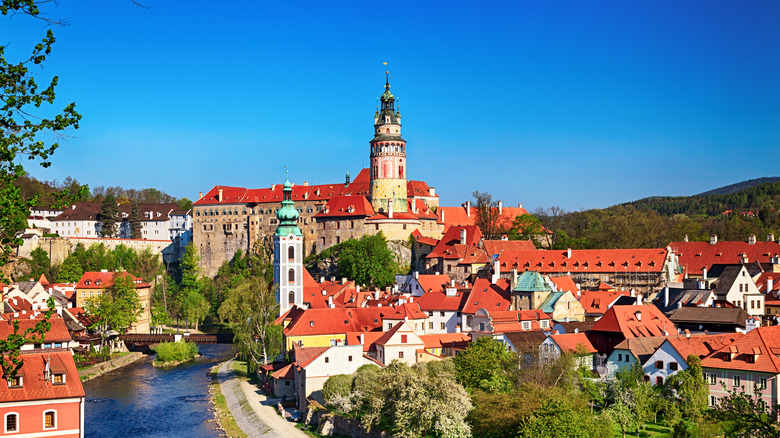 Český Krumlov city center.