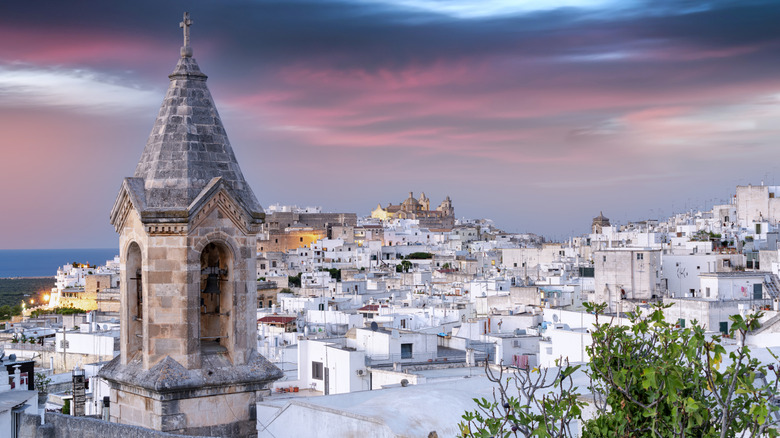 Ostuni are sunset.