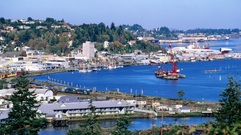 Aerial view of Coos Bay, Oregon