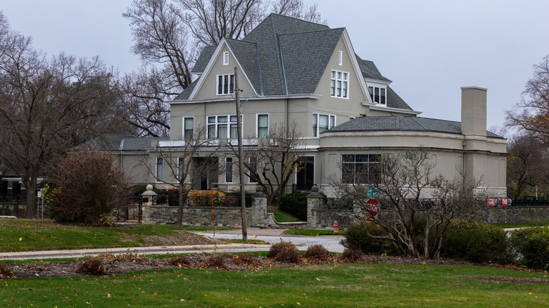 Butterworth Center on a dark, cloudy fall day in Moline, Illinois.