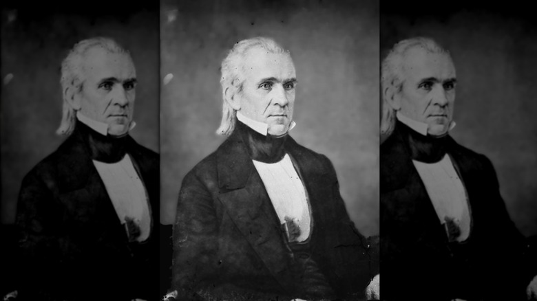 Black and white image of President James K. Polk