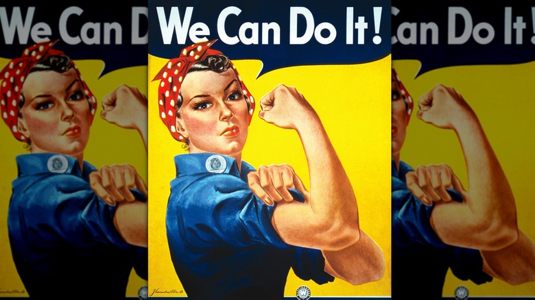A Rosie the Riveter poster from World War II